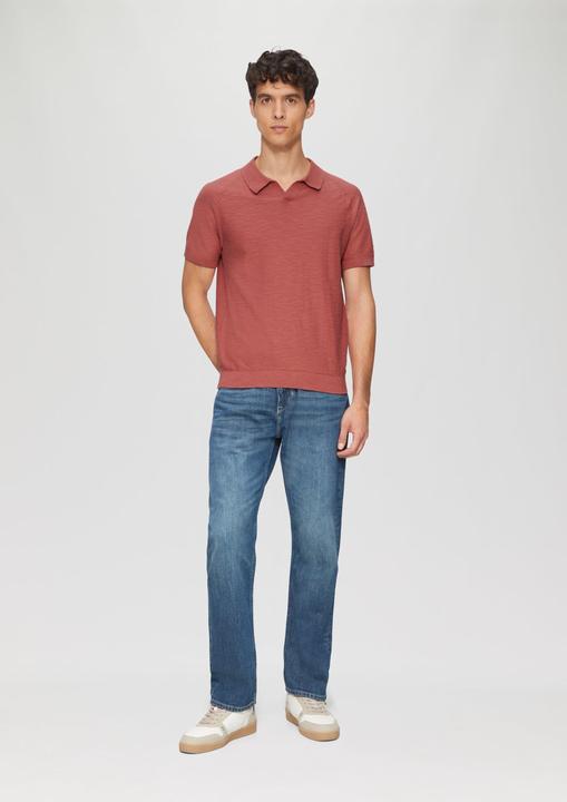 Image du produit S.Oliver Strickpullover Gestricktes Poloshirt mit Flammgarnstruktur (XXL)