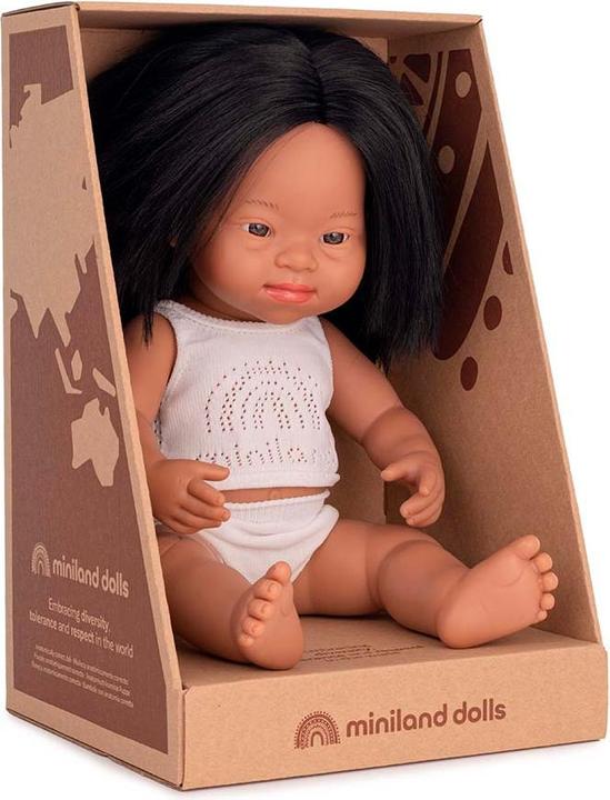 Miniland Baby Südamer. M. Down Syndr. Mädchen 38cm