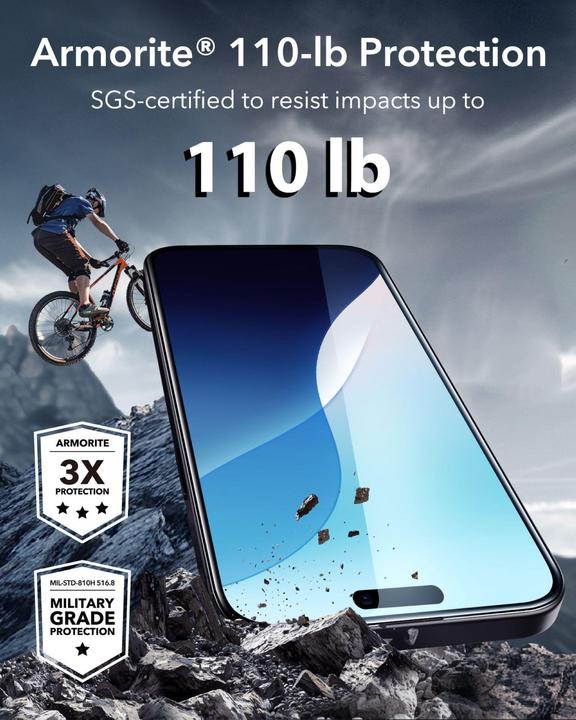 Image du produit ESR Protection d'écran Armorite (1 pièce(s), Apple iPhone 16 Plus)