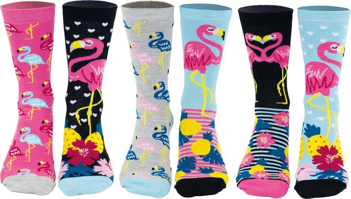 United Oddsocks Allez Flamingo (Lot de 3, 37 - 42)
