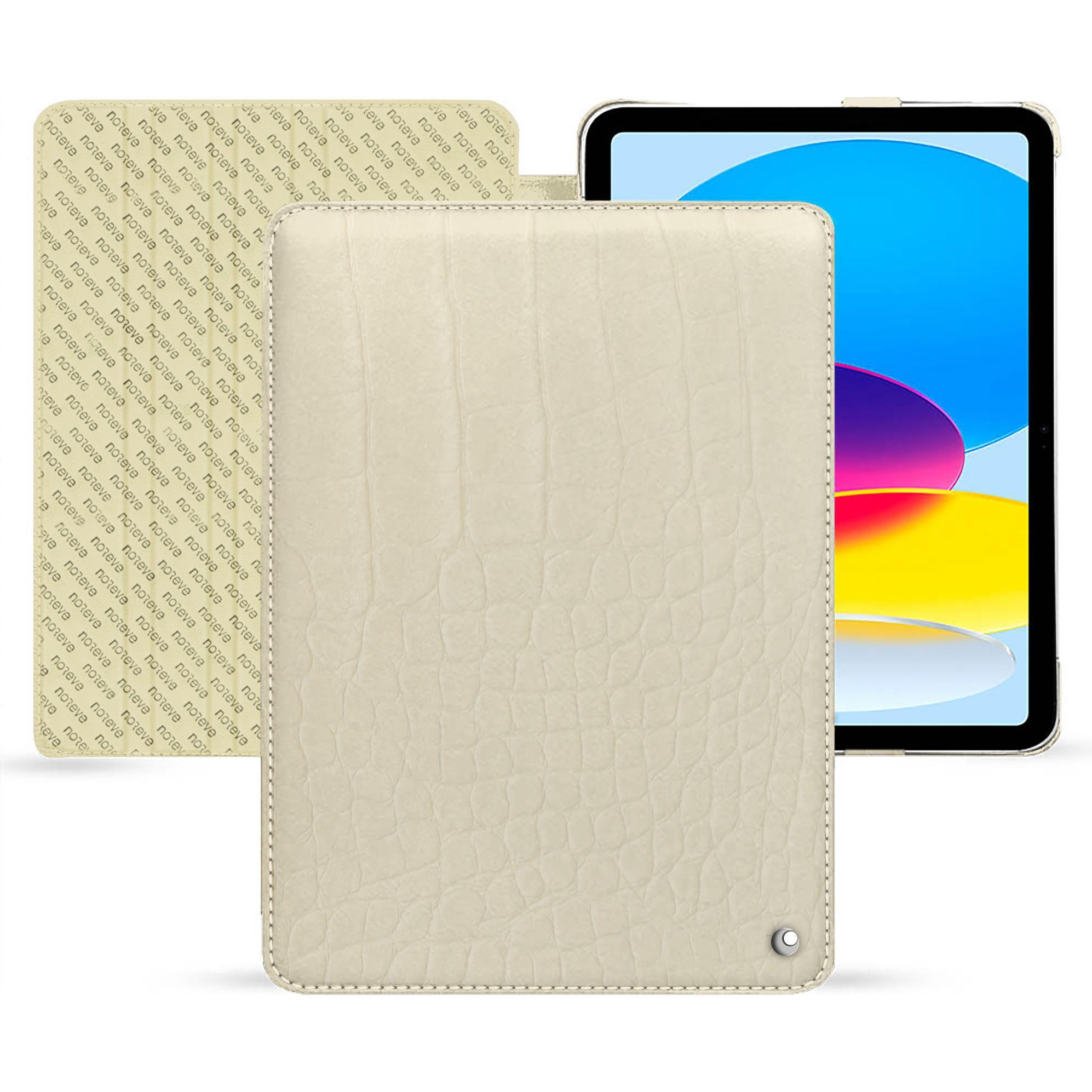 Noreve Lederschutzhülle horizontal (iPad 2022 (10. Gen)), Tablet Hülle, Beige