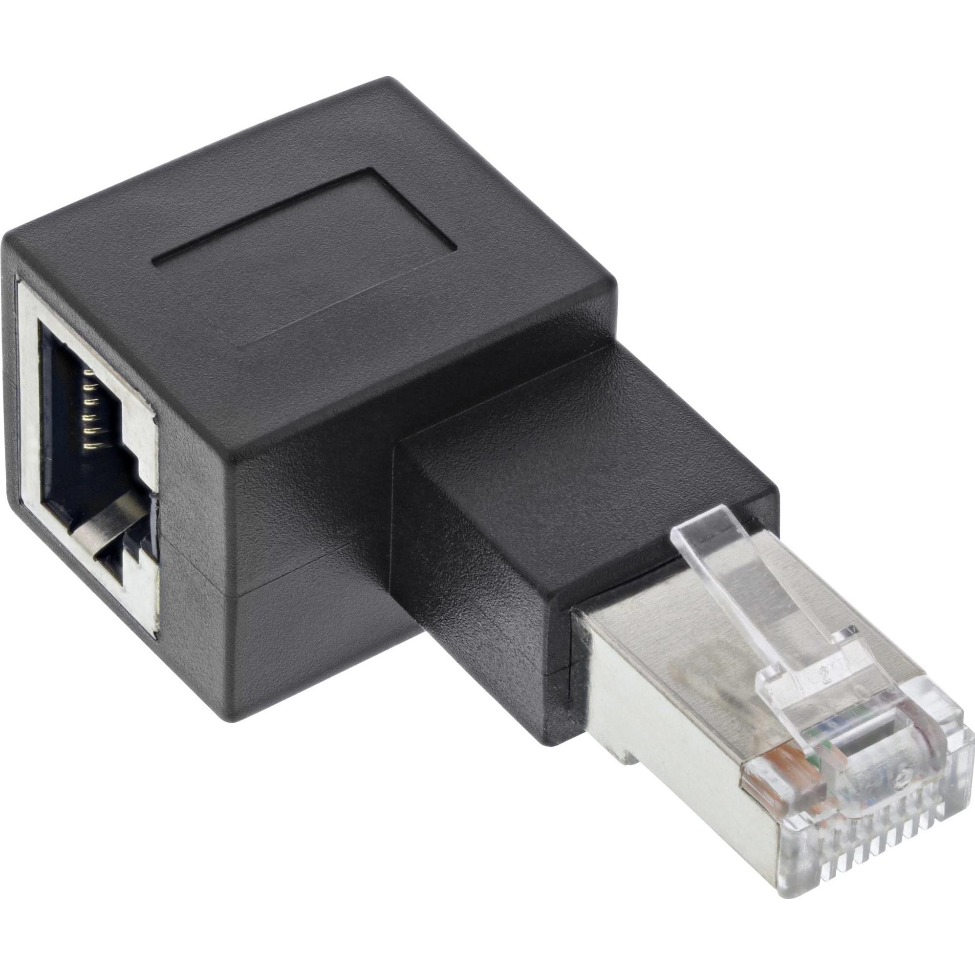 InLine RJ45 Adapter Cat.6A (Ethernet, RJ45 (1x)), Netzwerkadapter, Schwarz