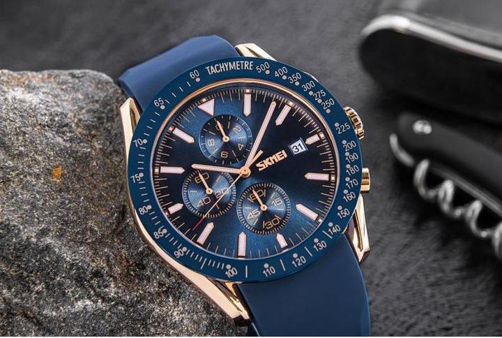 Immagine prodotto Skmei 9253PRGBU Herrenuhr + BOX (Cronografo, Orologio da polso analogico, 45 mm)