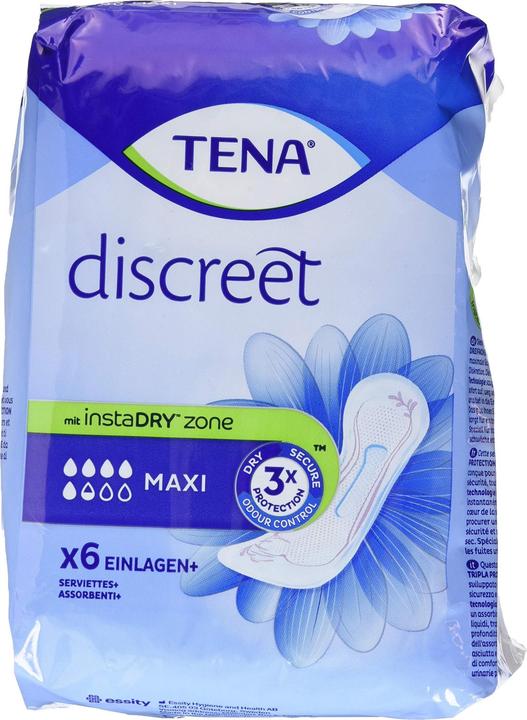 Image du produit Tena Serviettes d'incontinence Discreet Maxi 6 pièces (6 x, Normal)