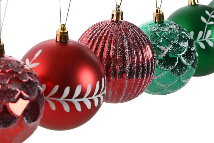 Produktbild Esprit Weihnachtsbaumkugeln Home Rot grün PVC 16 x 16 x 24 cm (2 Stück) (12x)