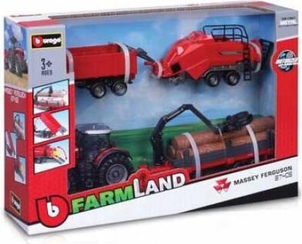 Produktbild Bburago Diecast 1:43 Farmaland Massey Ferguson 8740s with accessories Ages 3+ 18-31703