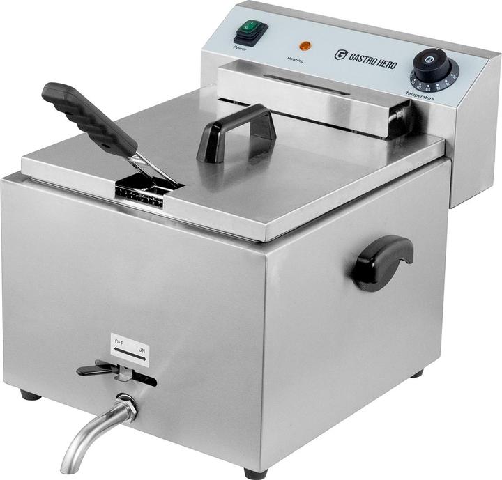 Produktbild Gastro Hero Elektro-Fritteuse ECO Starkstrom mit Ablasshahn