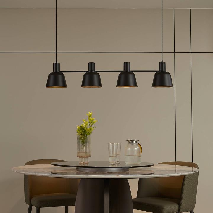 Produktbild Lucande Servan 4 Pendelleuchte Black (E27)