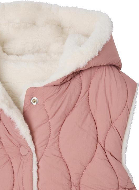 Actual product image Vertbaudet Wendbare Mädchen Steppweste mit Kapuze und Recycling-Wattierung (134)