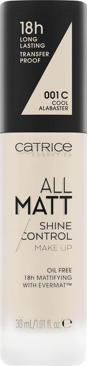 Actual product image Catrice Foundation All Matt Shine Control 001 C Cool Alabaster (001 C Cool Alabaster)
