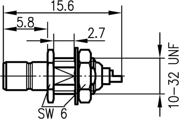 Produktbild Telegärtner SMB-Steckverbinder Stecker, Einbau vertikal 50 Ohm J01160A0021 1 St.