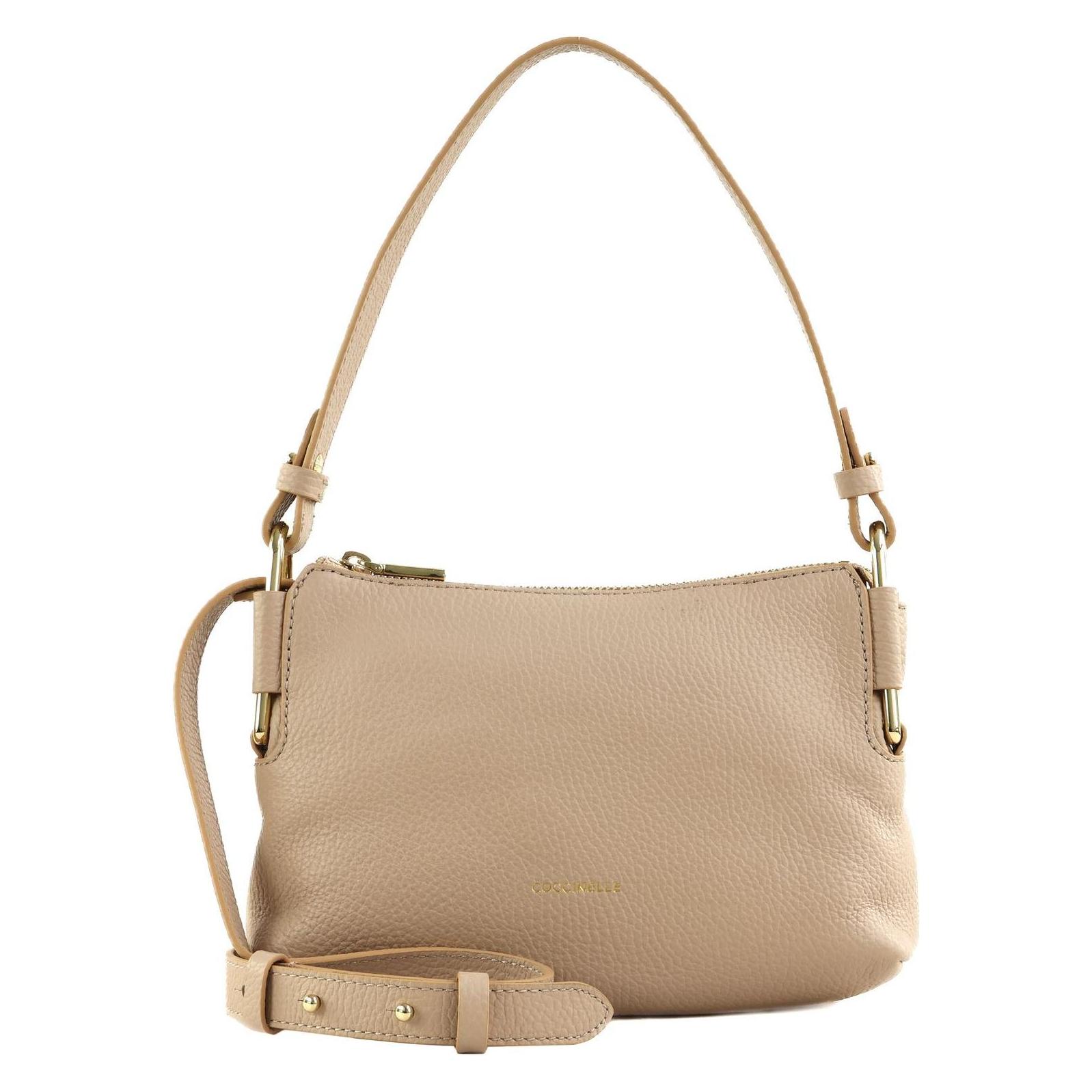 Coccinelle, Damen, Handtasche, Rebekka Mini Bag Grained Leather, Beige