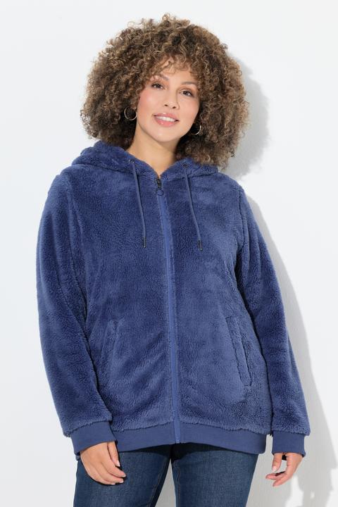 Produktbild Ulla Popken Teddy-Jacke, Kapuze, Langarm, weicher Teddyplüsch (60)