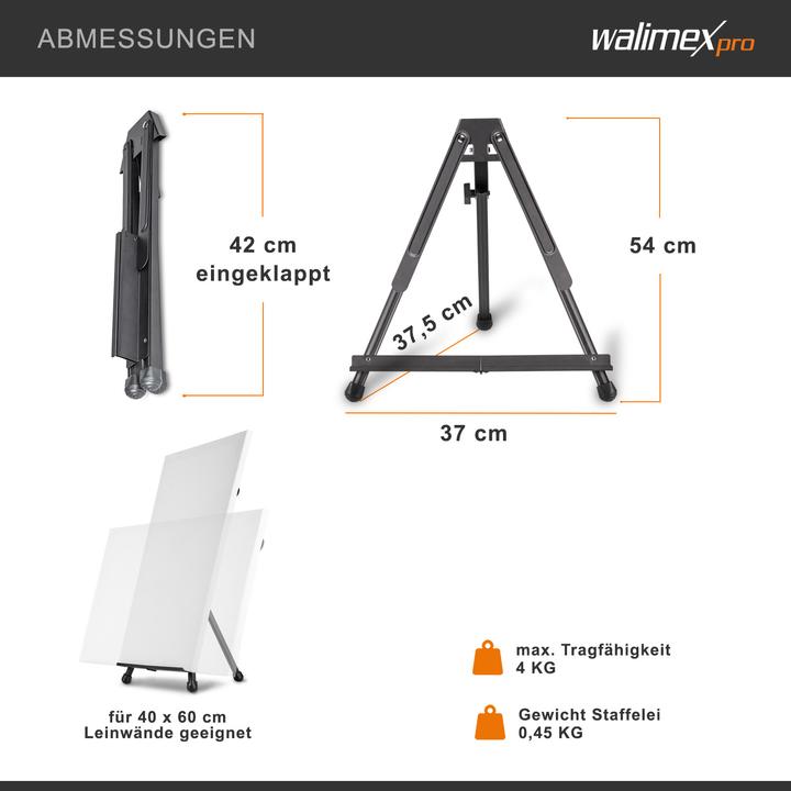 Actual product image Walimex pro Aluminium table easel 40x60cm