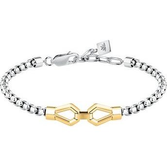 Morellato, Armschmuck, - Modern steel bicolor bracelet for men Motown SALS92