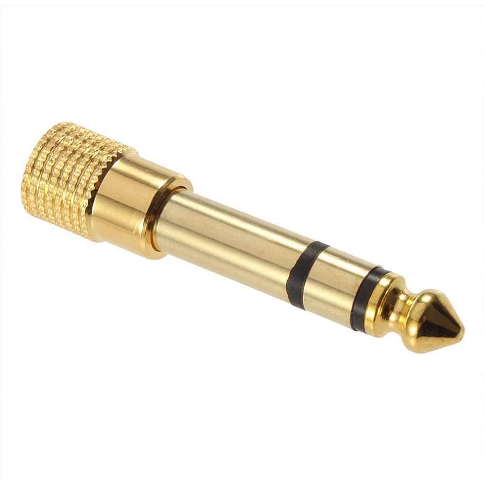 Thumbnail - JTI 3,5mm Hona bis 6,5mm Hane Adapter (Klinkenadapter), Audio Adapter, Gold