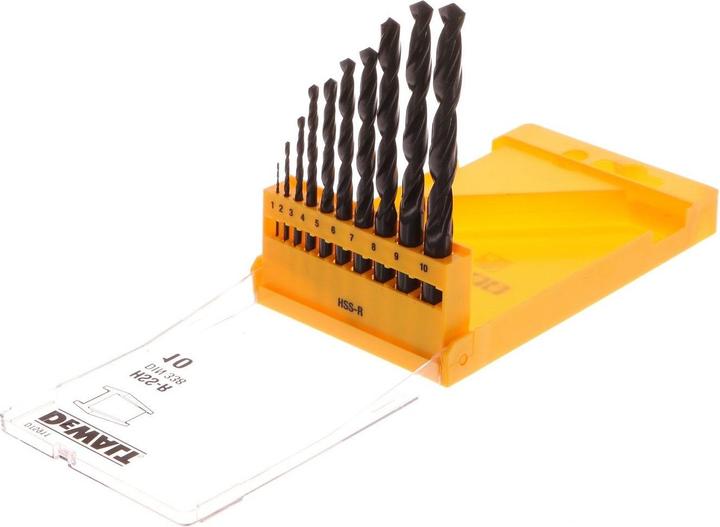 Actual product image DeWalt Drill bit set for metal HSS-R DIN 338 DT5911, 10 pieces (10 millimetres)