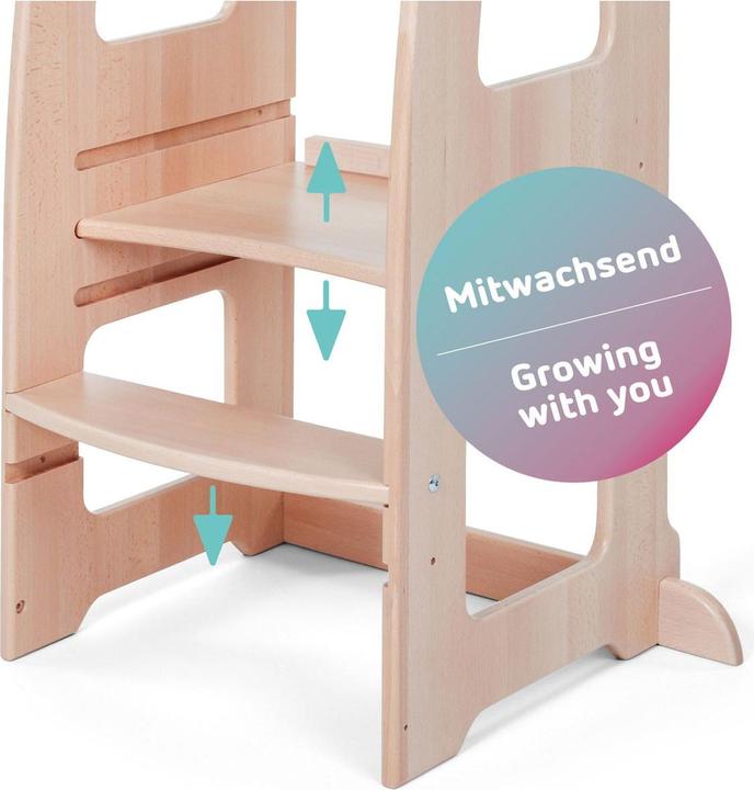 Actual product image Tobi Learning tower natural lacquered