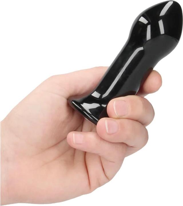 Produktbild Shots Pluggy - Glass Vibrator - With Suction Cup and Remote - Rechargeable - 10 Speed
