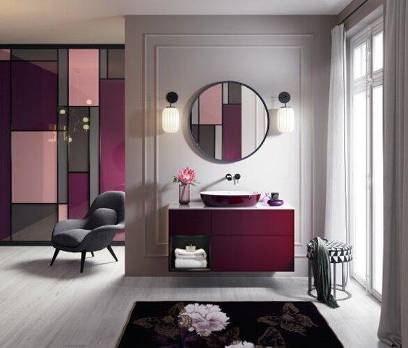Produktbild Villeroy & Boch V&B Aufsatzwaschtisch ARTIS 410x410mm, ohne ÜL bordeaux (410 mm, 410 mm)
