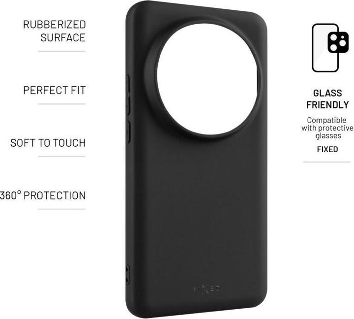 Actual product image Fixed Rear rubberised cover Story for XIAOMI 15 Ultra black (Xiaomi 15 Ultra)