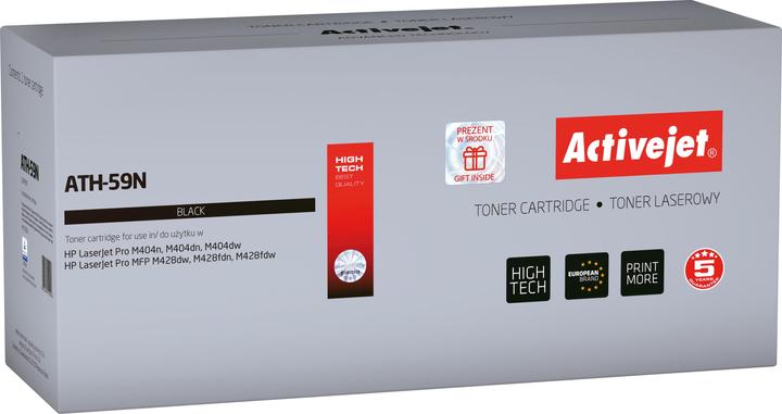 Actual product image Activejet ATH-59N Toner Cartridge (Replacement for HP 59A CF259A Highest 3000 pages black)- Without c (B)