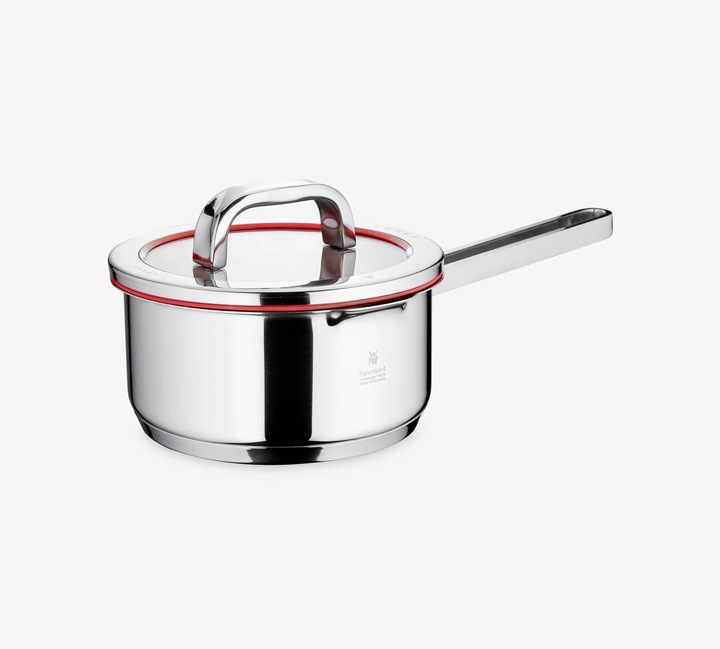 Produktbild WMF Stielkasserolle Topf 16cm Stieltopf Deckel Function4 Induktion Edelstahl (16 cm, Kochtopf, Edelstahl)