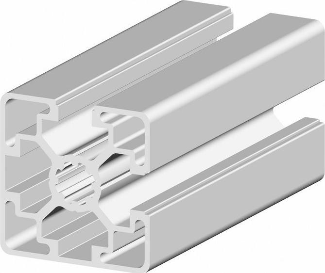 RS PRO Aluminium strut profile 45 x 45, 2-fold groove 10mm, length 3m