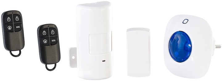 Produktbild VisorTech Alarmsystem mit Funkanbindung, PIR-Sensor & Tür-/Fenster-Alarm
