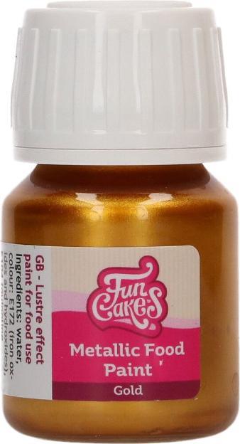 FunCakes Metallic Lebensmittelfarbe Gold, 30ml (30 ml)
