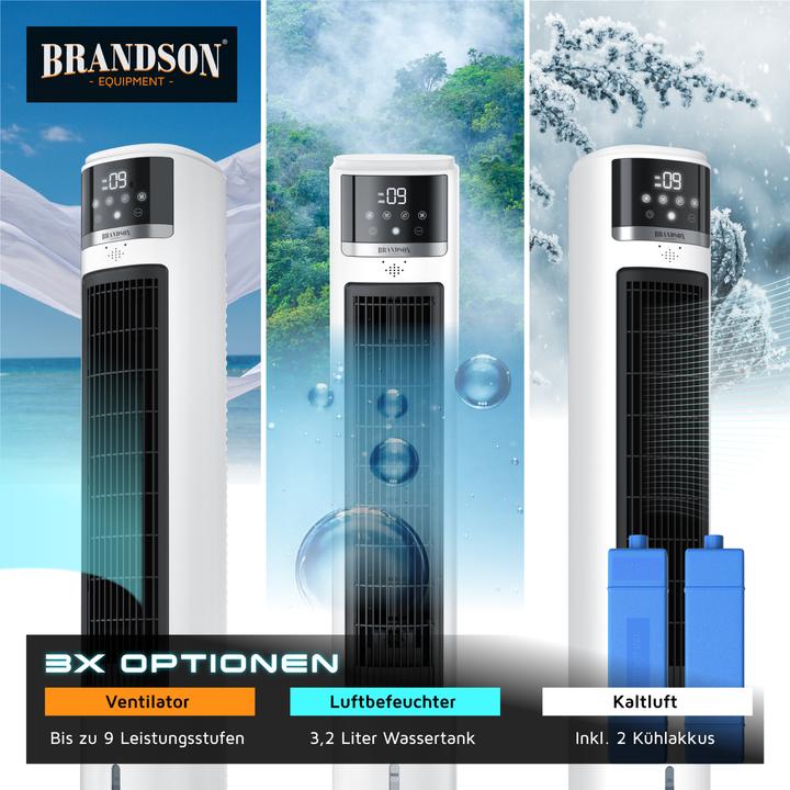 Produktbild Brandson Luftkühler, 3,2L Wassertank, Ion-Funktion, Fernbedienung, Turmventilatorr, Klimaanlage