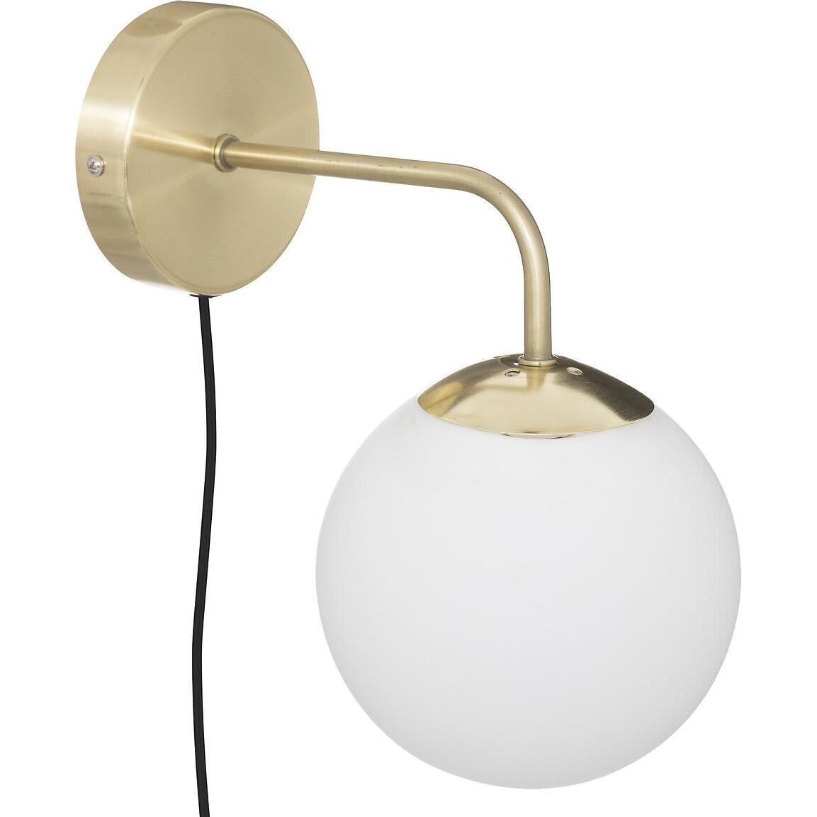Atmosphera, Wandleuchte + Deckenleuchte, aplq golden dris glas d15, weiss