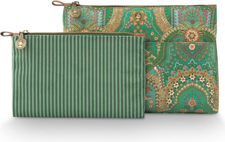 Actual product image PIP Studio Caryn Kosmetiktasche Combi Jabali grün 26cm