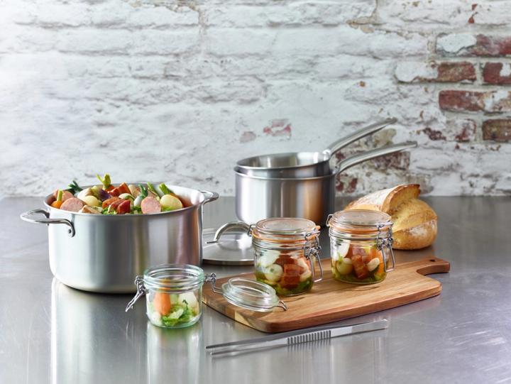 Produktbild de Buyer Bratentopf Alchimy stahlgrau (Bräter + Schmortopf, Edelstahl, 24 x 12.40 cm)