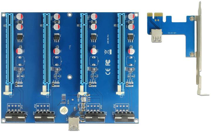 Actual product image Delock PCI-Express riser card, x1 to 4x x16