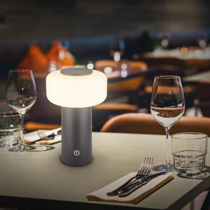 Image du produit Briloner Brilo unplugged JUNA Akku Tischleuchte - Anthrazit (210 lm)