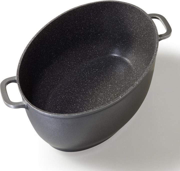 Produktbild Stoneline Gourmet Bräter 39 x 26 cm, mit Aroma-Glasdeckel (39 cm, Bräter + Schmortopf, Aluminiumguss)