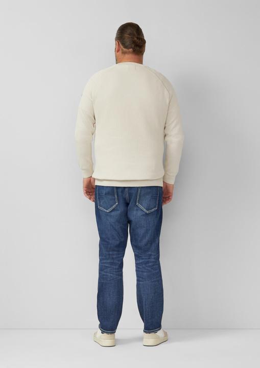 Image du produit s.Oliver Strickpullover Strickpullover mit Raglanärmeln und Logo-Patch (3XL)