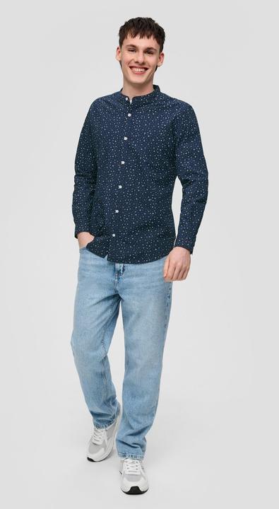 Produktbild s.Oliver Hemd Baumwollhemd mit All-over-Print (L)