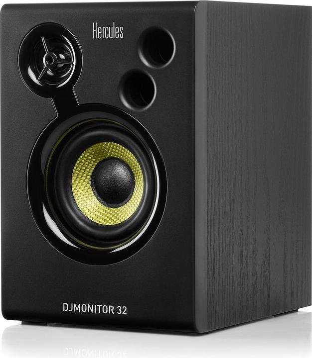 Actual product image Hercules DJMonitor 32 + HDP DJ45 – DJ-Lautsprecherset 2x15W + DJ-Kopfhörer – Schwarz (2x 15 W)