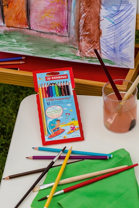 Produktbild STABILO aquacolor Aquarell-Buntstift (Mehrfarbig, 12 x)