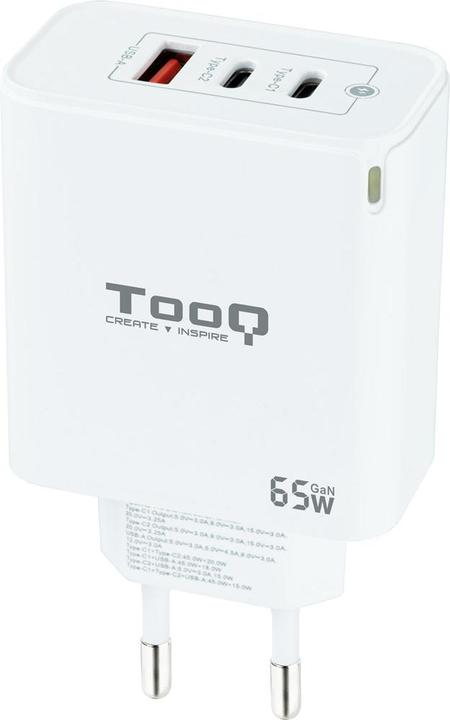 Immagine prodotto Tooq Technology TQWC-GANQC2PD65WT Caricatore per dispositivi mobili bianco per interni (65 W)