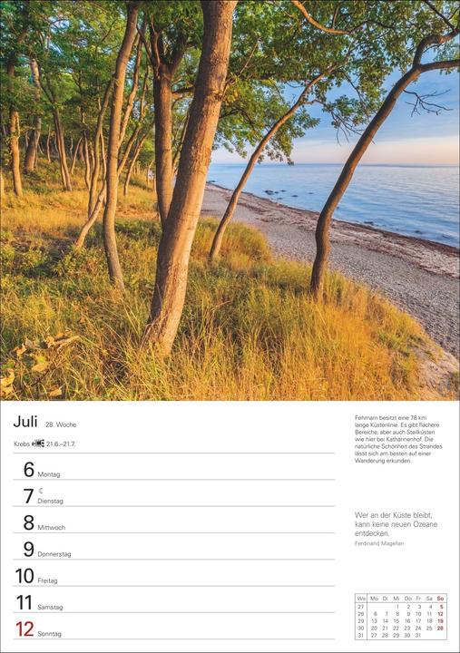 Produktbild Deutsche Küsten Wochenplaner 2026 - Eine Reise in 53 Bildern