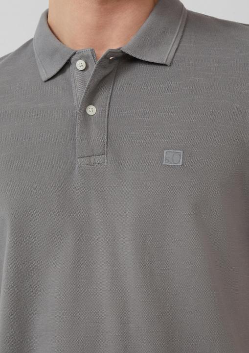 Actual product image S.Oliver Polo-Shirt Poloshirt mit kleinem Labelpatch und Flammgarnstruktur (3XL)