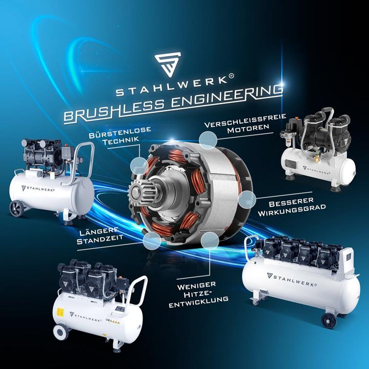 Actual product image Stahlwerk Compressor ST-1010 Pro 10 bar, 6.5 hp, 4.8 kW, 630 l/min, 100 l tank (10 bar, 100 l)