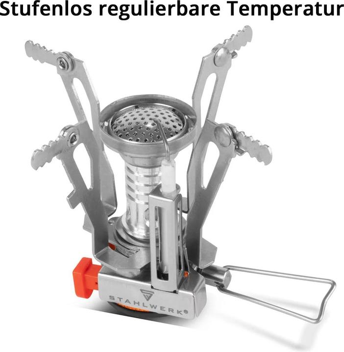 Immagine prodotto Stahlwerk Set di pentole da campeggio in alluminio per cucinare a gas all'aperto