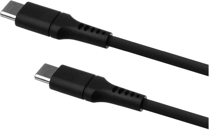 Actual product image Fixed Liquid Silicone Cable USB-C/USB-C, 1,2m, 60W, black (1.20 m, USB 2.0, 60 W)