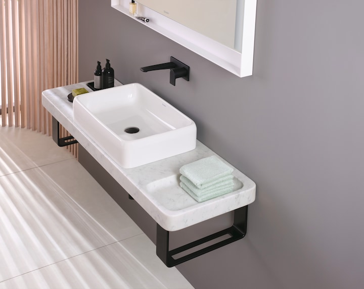 Productafbeelding Duravit Eéngreeps wastafelmengkraan Tulum inbouw, projectie 171mm zwart mat