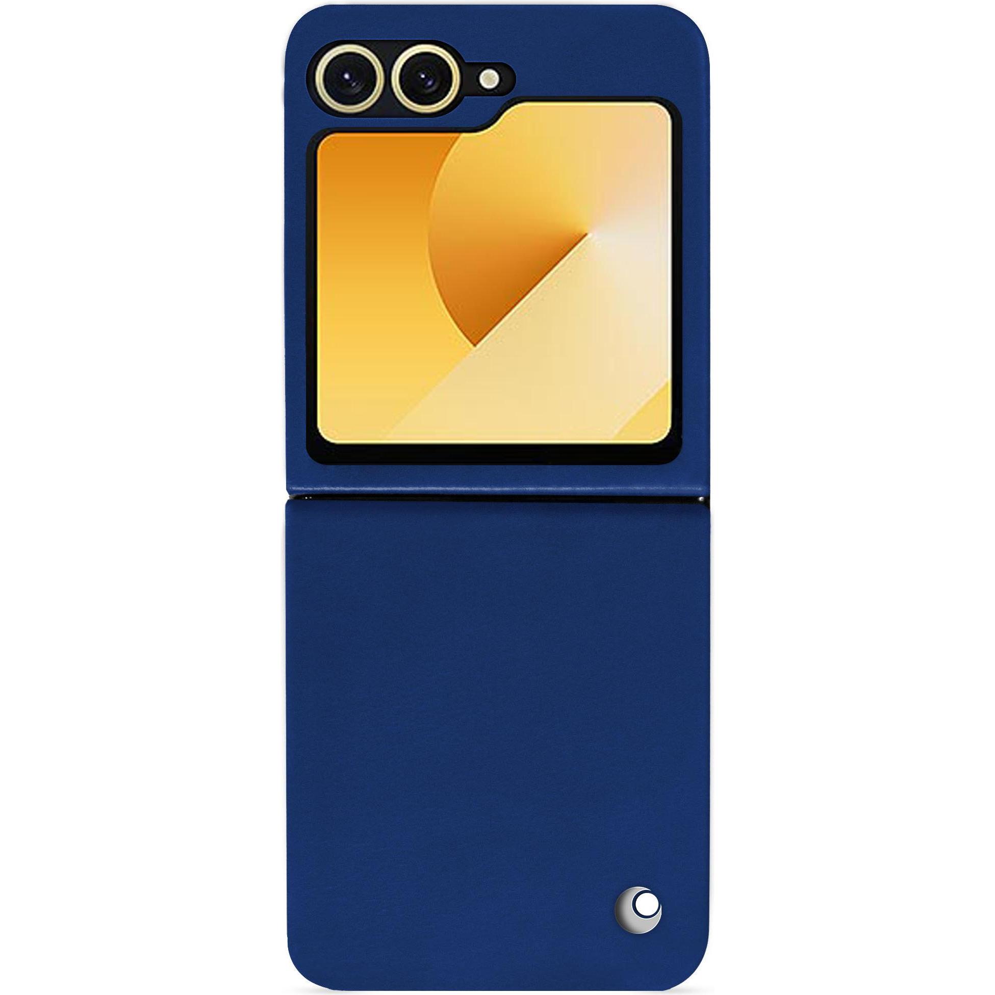 Noreve Lederschutzhülle Samsung Galaxy Z Flip6 (Samsung Galaxy Z Flip6), Smartphone Hülle, Blau