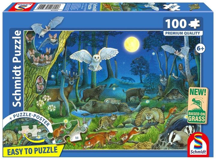 Actual product image Schmidt Spiele Tiere nachts im Wald 100 Teile (100 pieces)